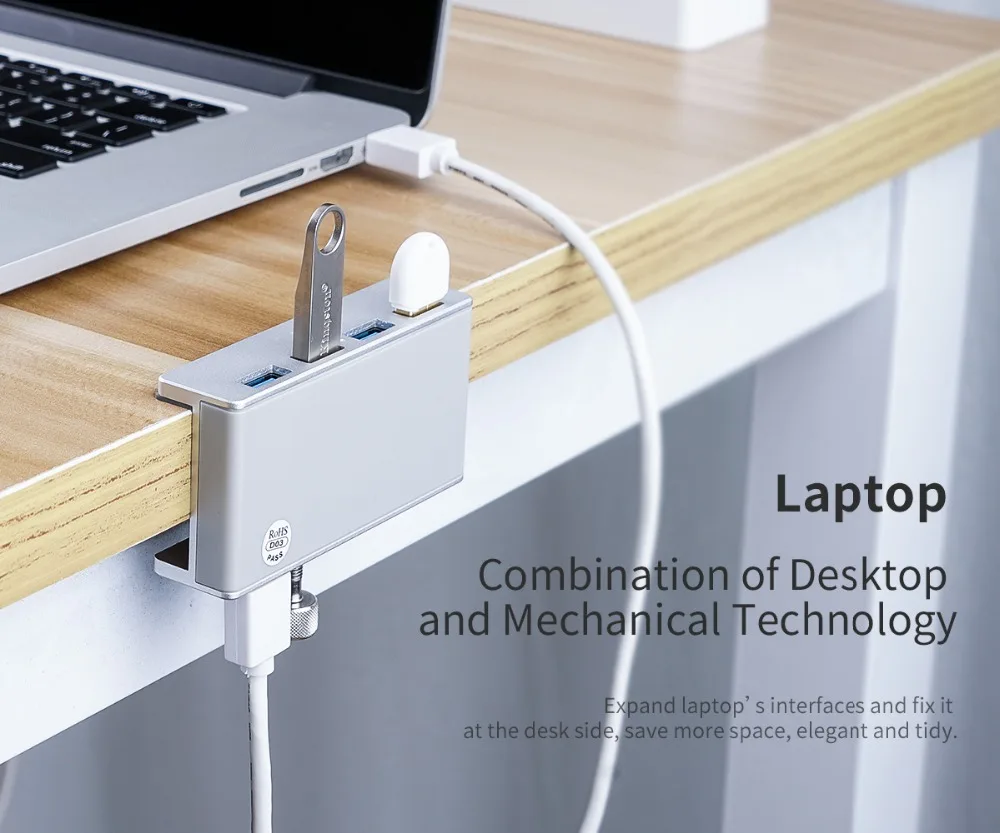 Алюминиевый сплав usb3.0 сплиттер компьютер ноутбук один для четырех U порт конвертер оснастки расширения многоинтерфейсный концентратор MH4PU
