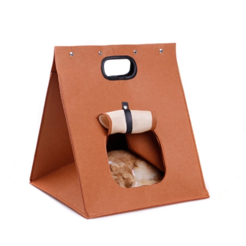 Handheld Portable Travel Cat Bags Washable Folding Cats Litter Bed House Breathable Pets Carrier | Дом и сад