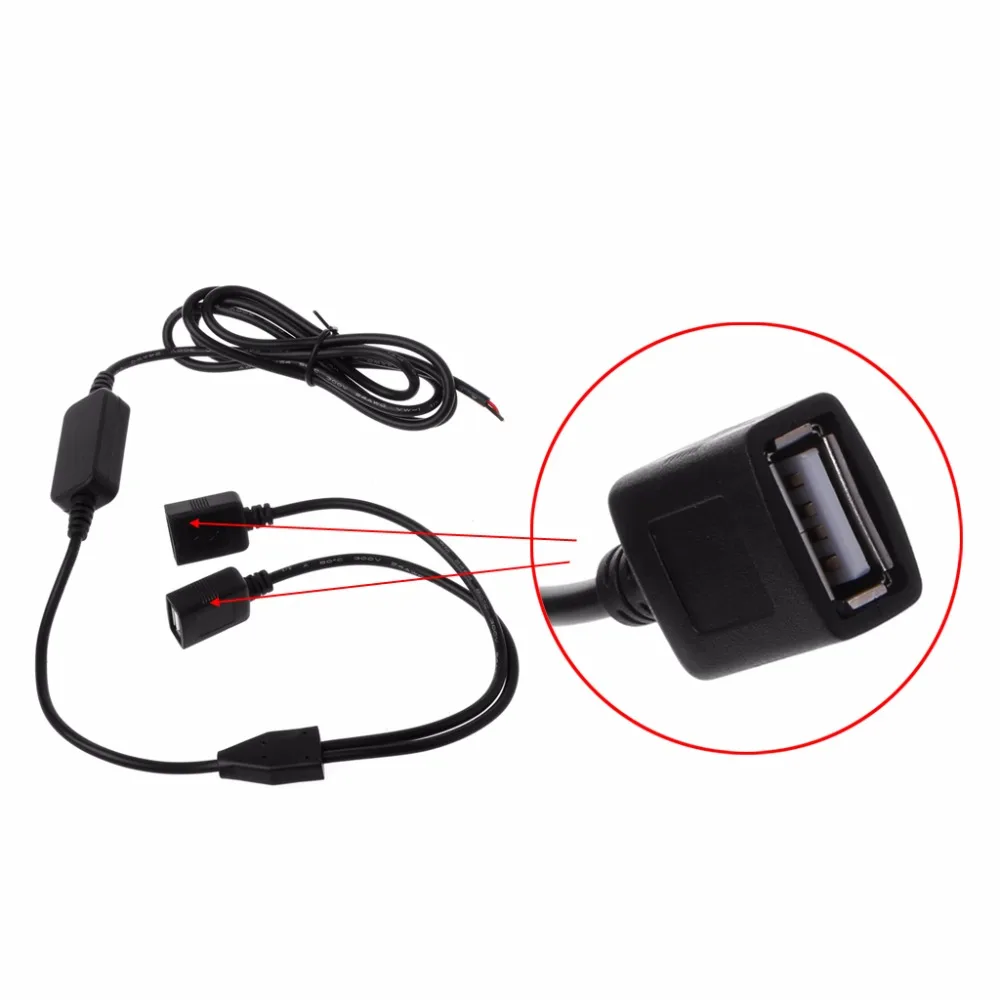 Автомобильное зарядное устройство с двумя USB портами 12 В до 5 3 А|Кабели адаптеры и