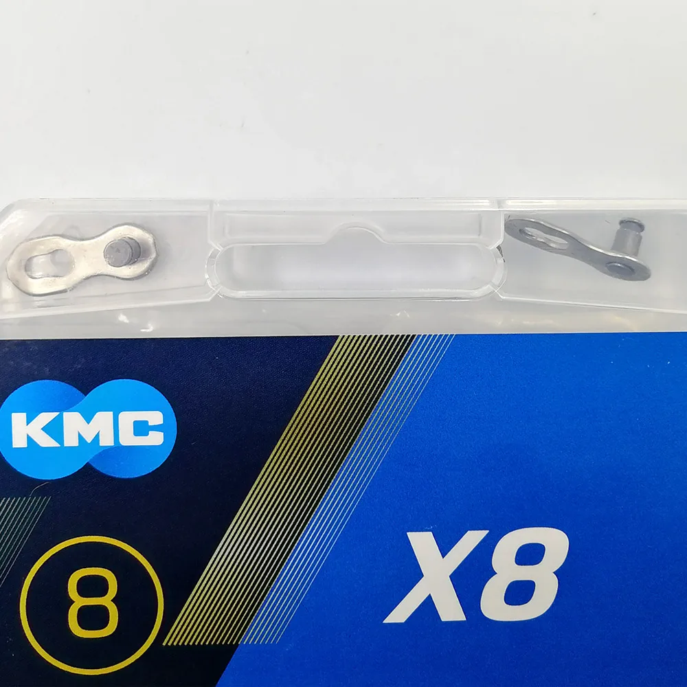 

KMC X8 Silver Bicycle Shift Chain 116 Links 1/2'*3/32" 8 Speed CL573R Chain for Road/Mountain Bike MTB
