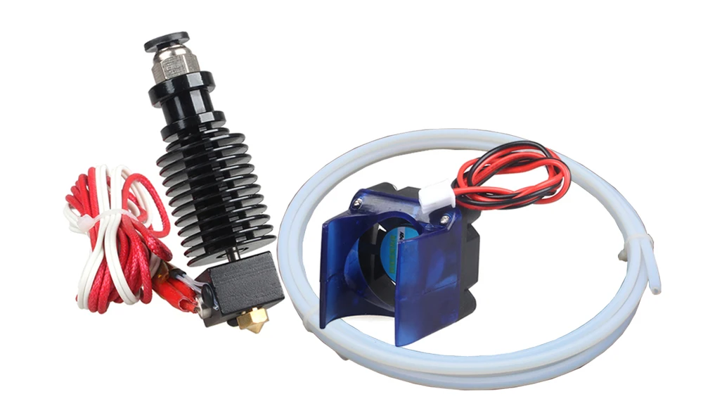 3 комплекта/партия DSWAY 3D-принтеры Запчасти hotend e3d v6 набор 0,4/1,75 мм 12V 24V с охлаждающим вентилятором тефлоновая трубка J-head дистанционный экструдер