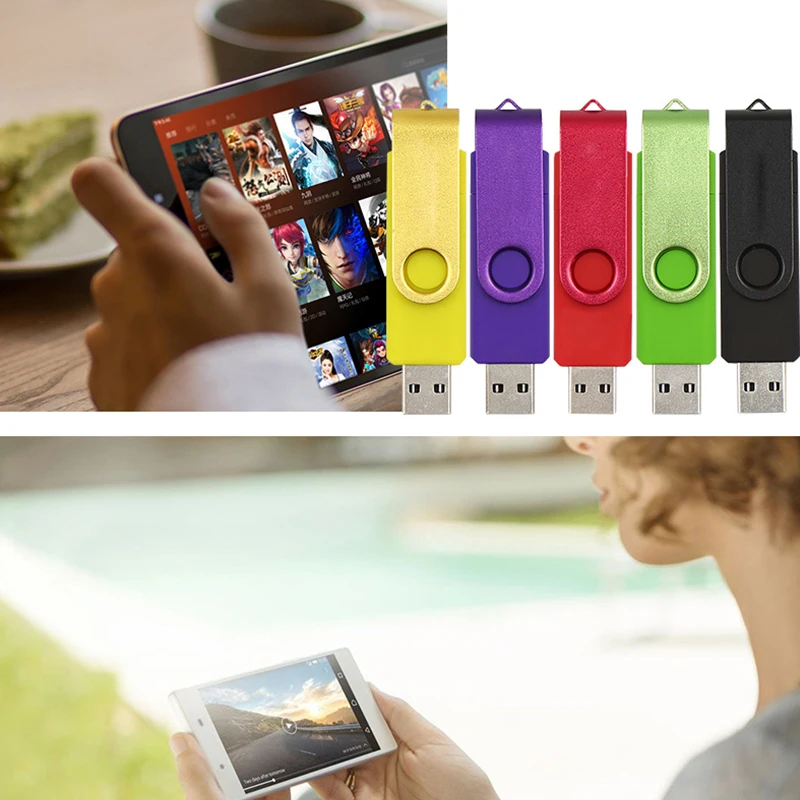 2 в 1 OTG Usb флэш-накопитель 64 Гб 128 металлический Флешка быстрая скорость Micro USB для