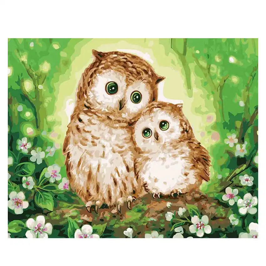 animal painting 21 Милая собака, картина, настенные картины по номерам, сделай сам, лошадь, масло, животное, рисунок по номерам для гостиной, олень, домашний декор, кошка, искусство - Цвет: animal painting 21