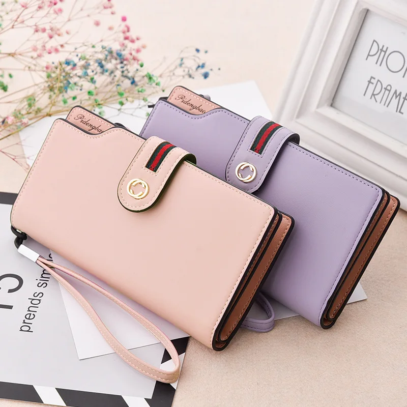 2019 New Female Wallet Leather Women Change Long Design Hasp Purses Clutch Money Coin Card Holders Carteras | Багаж и сумки