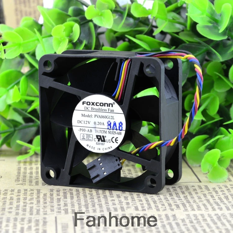 Для FOXCONN Foxconn PVA060G12L 12V 0.20A 6CM 6025 PWM 4 проводной вентилятор с контролем
