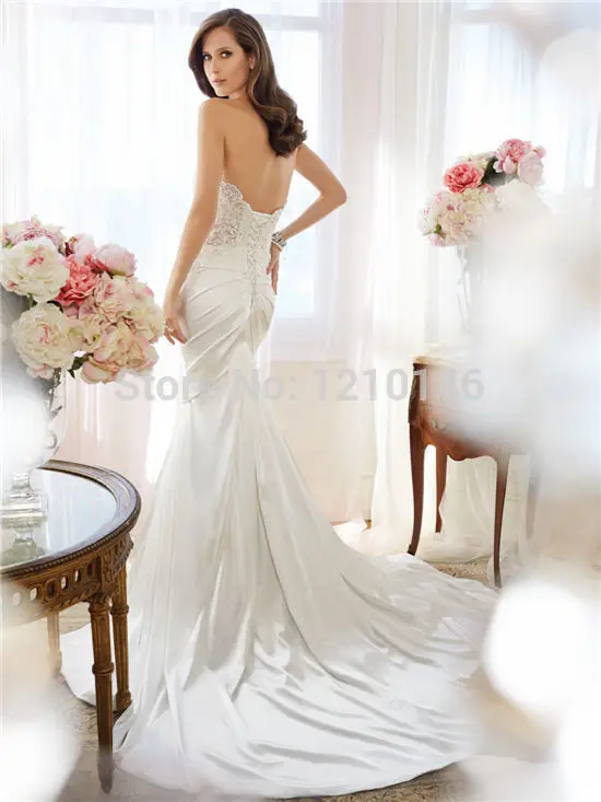Charming Strapless Sweetheart Applique Lace-up Mermaid Wedding Dress 2015 New Arrivals | Свадьбы и торжества