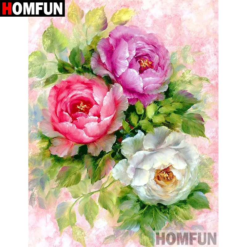 Алмазная 5d-картина HOMFUN сделай сам полноразмерная/круглая вышивка крестиком