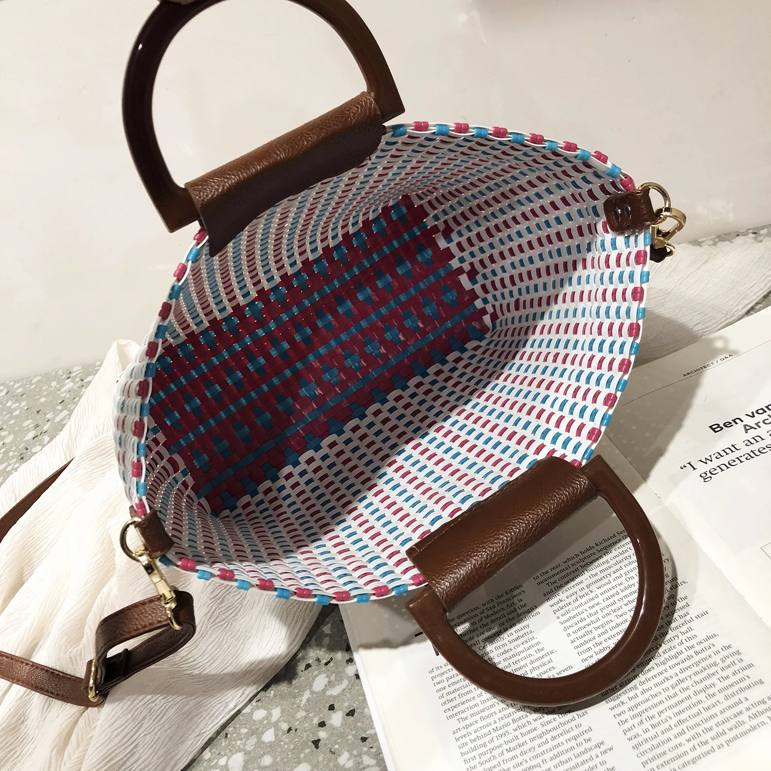 2019 новая тканая сумка цвета Балийской ручной работы Бабочка Пряжка пляжная