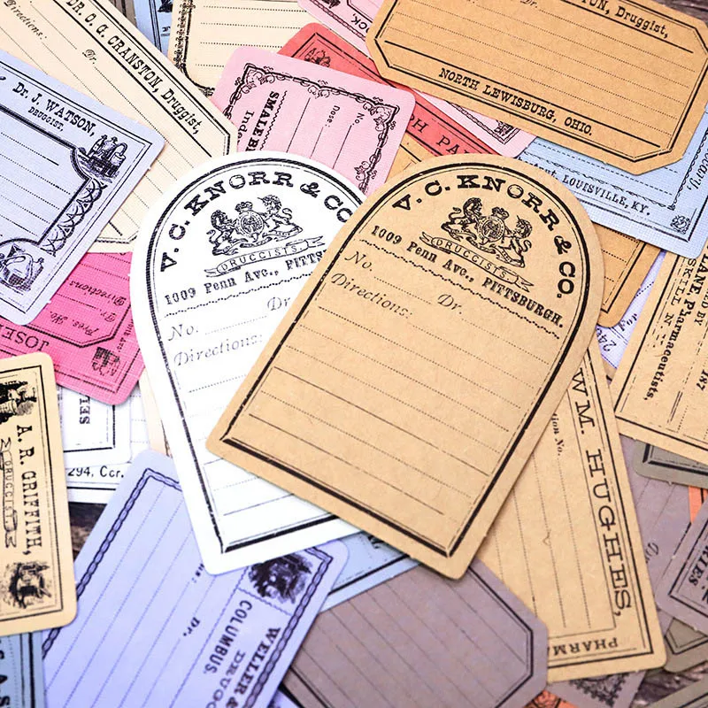 Stationery Stickers Paper Adhesive Label Vintage Ticket For Kids DIY Scrapbooking Diary | Канцтовары для офиса и дома