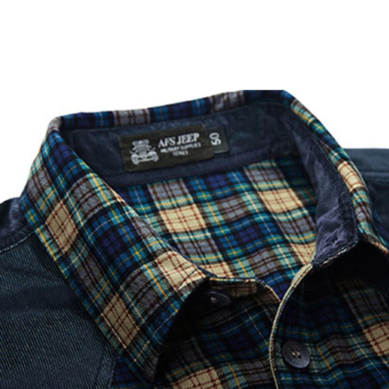 Для мужчин с лацканами кожи решетки тонкая рубашка Весна и осень мода новый