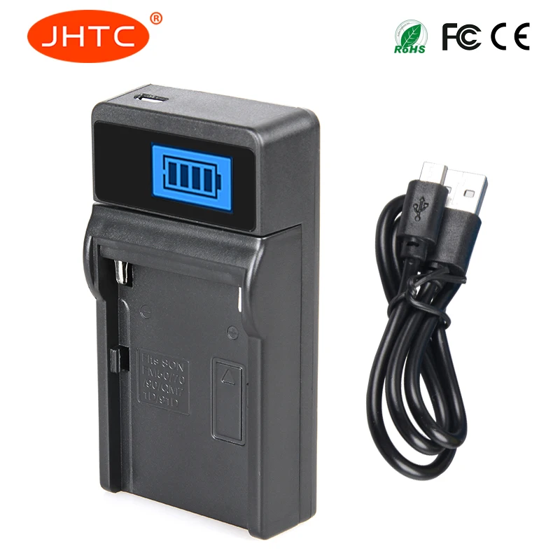 JHTC NP-F550 LCD USB Battery Charger for Sony NP F970 F750 F770 F960 F550 F530 F330 F570 CCD-SC55 TR516 TR716 TR818 TR917 | Электроника