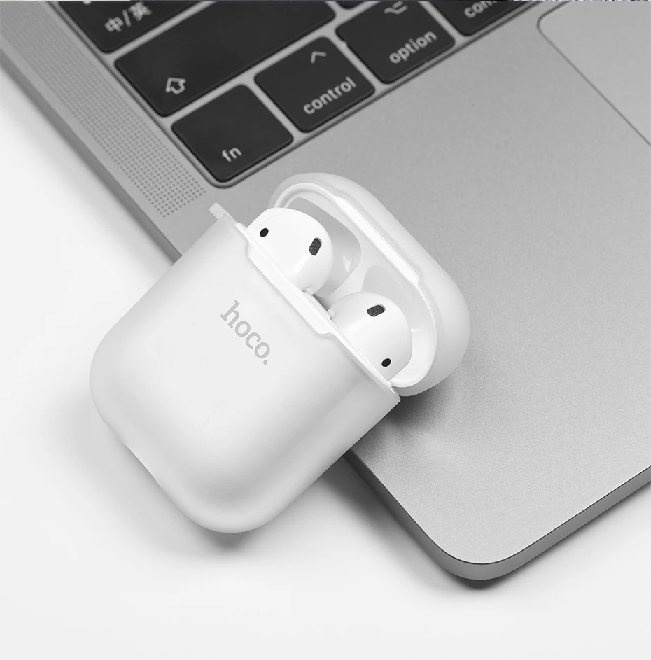HOCO чехол из термополиуретана и силикона для Airpods Bluetooth беспроводной Чехол для наушников Защитный чехол для Airpods Apple зарядная коробка
