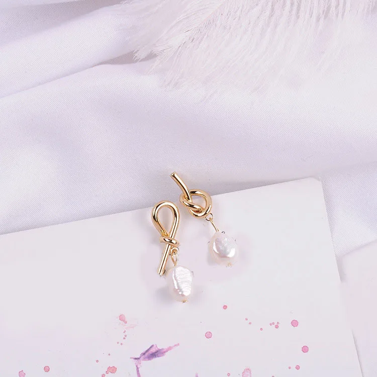 Женские Висячие асимметричные серьги жемчужные модные ювелирные изделия бусы