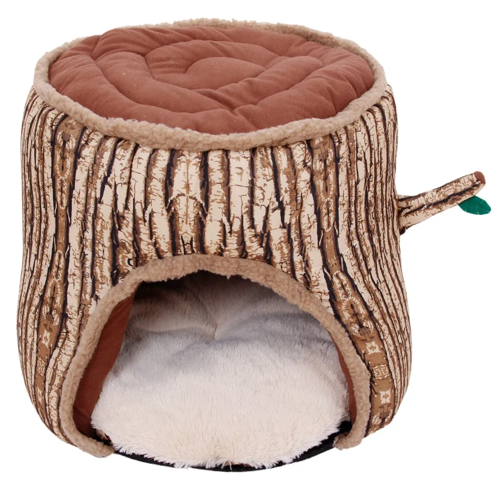 Супер мягкая кровать для собаки питомник дерево пень дизайн собачий домик щенок