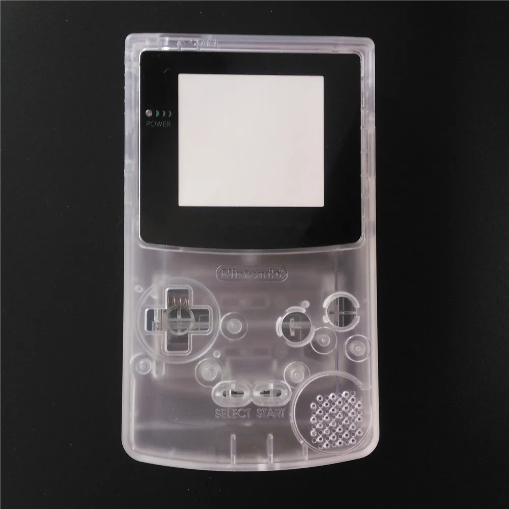 Clear White Корпус Корпуса чехол для nintendo для GBC для GameBoy цветная консоль+ отвертка+ резиновая накладка - Цвет: Clear White