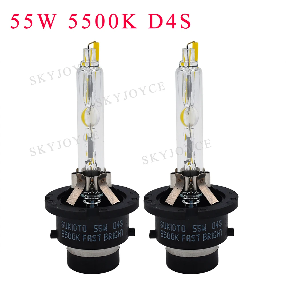 Суперъяркая Оригинальная лампа 55 Вт D2S D4S HID 5500 к белая сменная для фары автомобиля