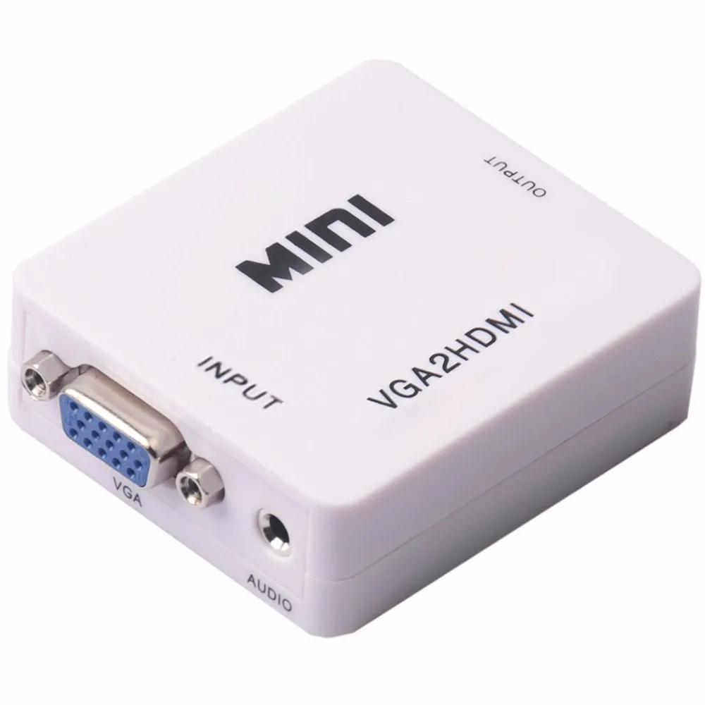kebidu 1080P Adapter Connector For Projector PC Laptop with Converter Mini VGA to HDMI-compatible With Cable | Электроника