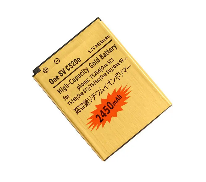 2x2450 mAh BM06100 Золотая сменная батарея + универсальное зарядное устройство для HTC One SV