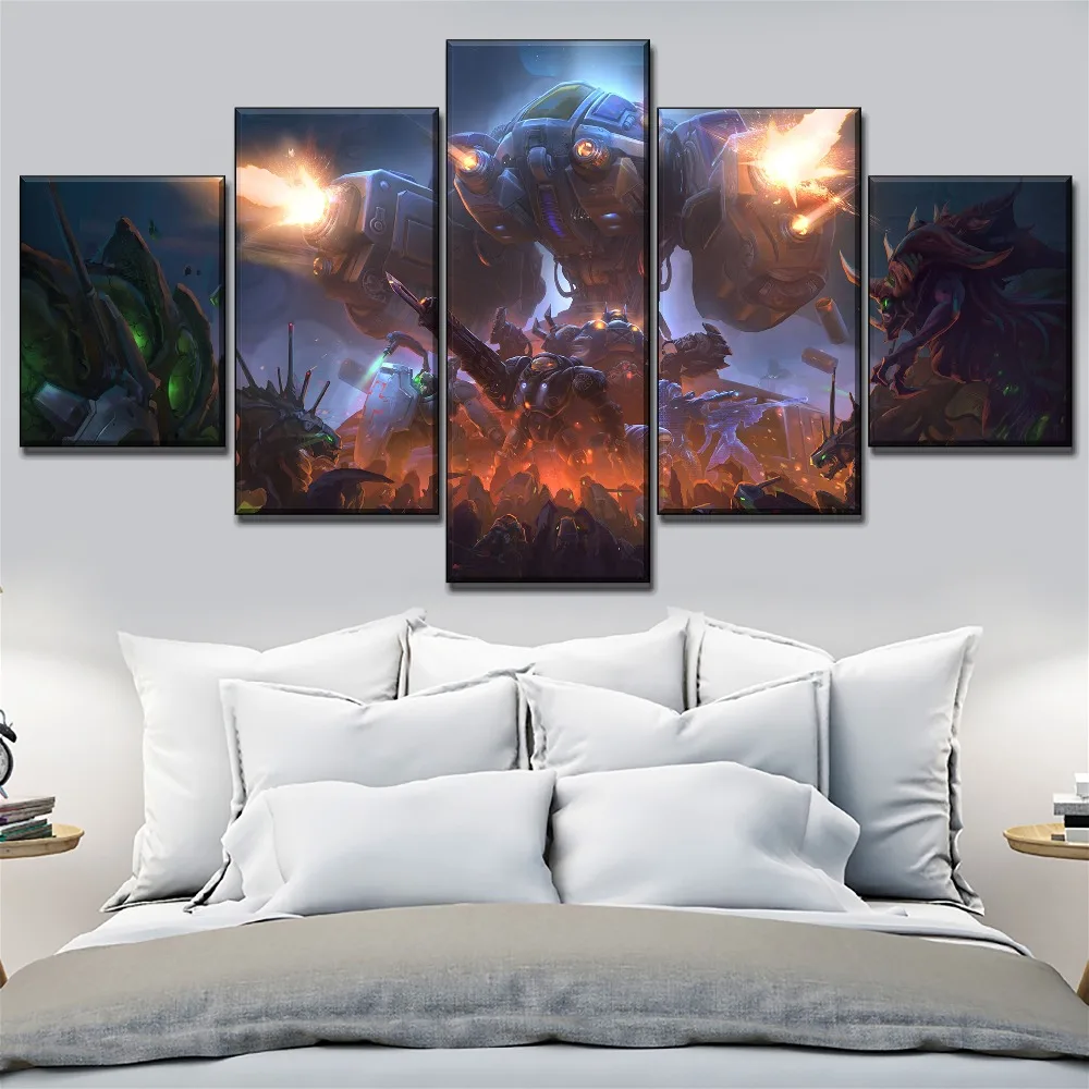Модульная картина 3 предмета игра "Heroes of the Storm" Современный Гостиная Wall Art