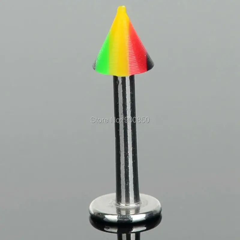 Шарик шип из нержавеющей стали и акрила для пирсинга губ ювелирное изделие