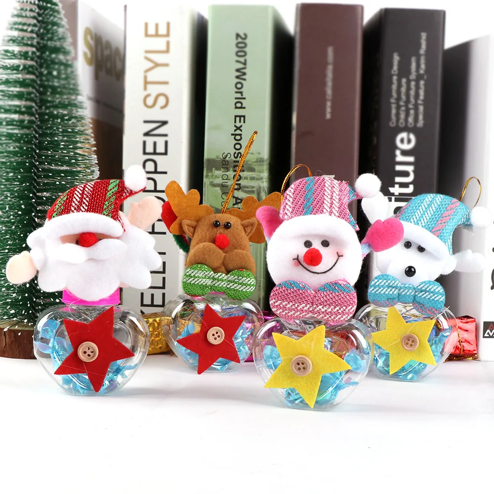4Style Plush Santa Claus Snowman Christmas Gift Boxes Kids Candy Jar Bottle Decoration Party Favors New Year Decor | Дом и сад