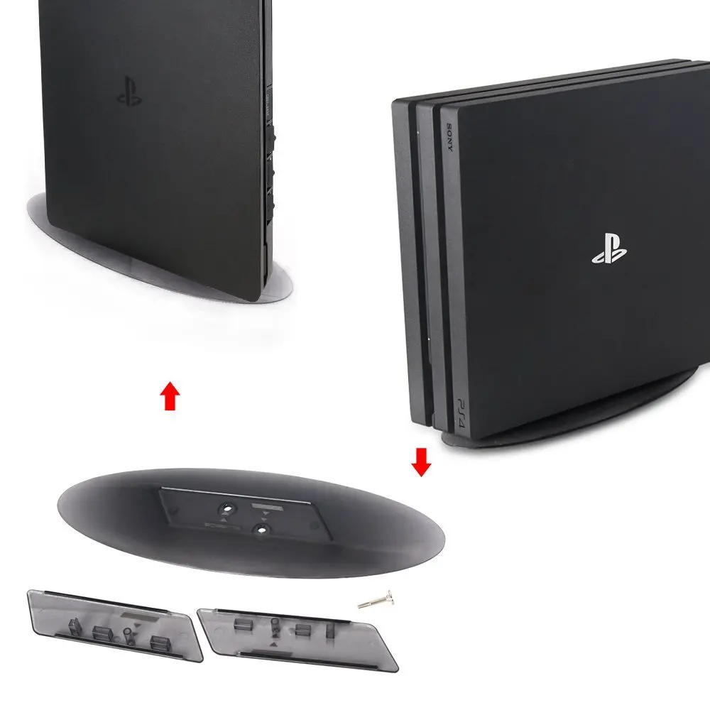 Универсальный прозрачный вертикальный держатель OSTENT 2 в 1 для консоли Sony PS4 Slim/Pro |