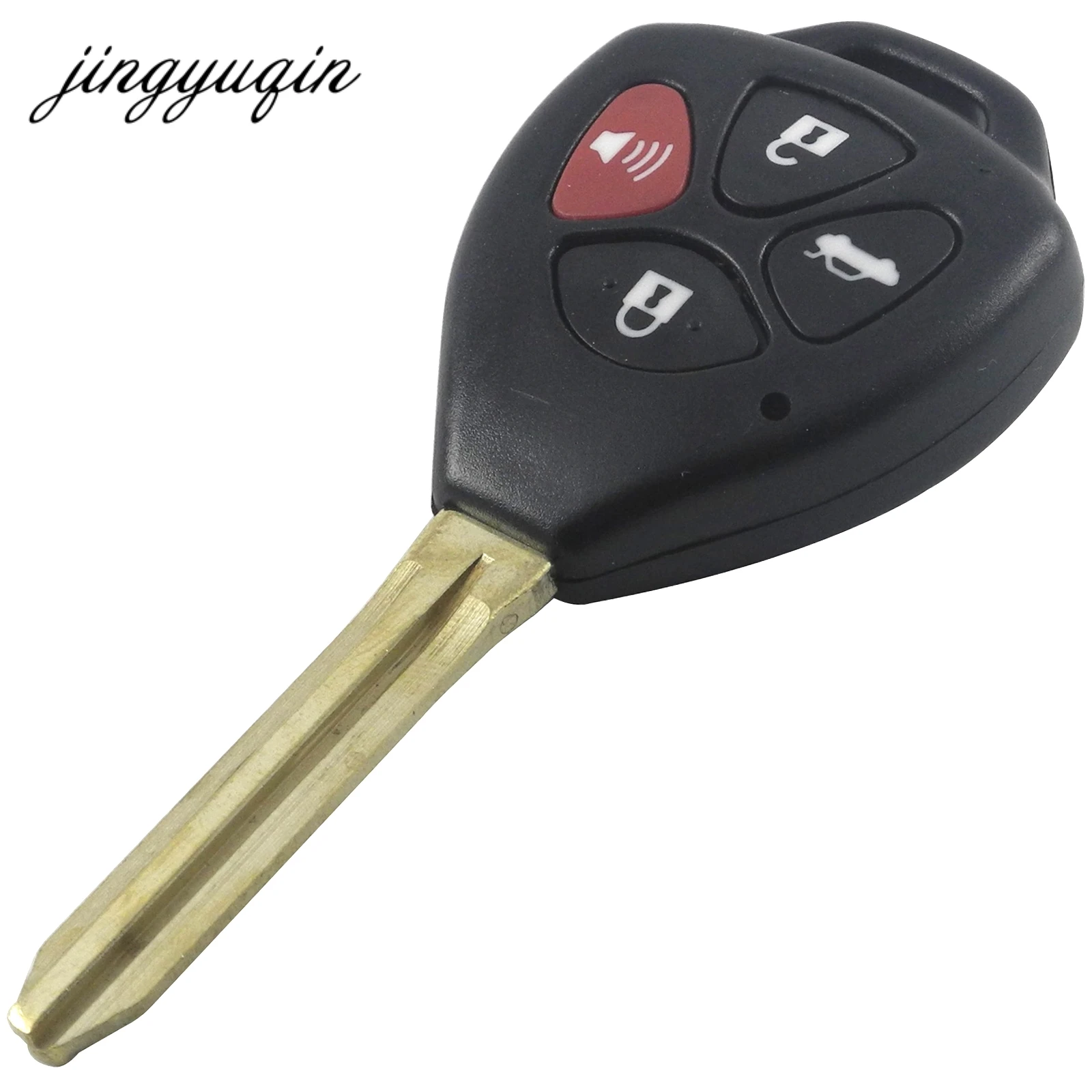 Jingyuqin 10 teile/los Remote Key Shell Fall Für Toyota Camry Avalon Corolla Matrix RAV4 Venza Yaris 4 Tasten Fob Abdeckung