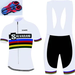 jersey and bib short Популярный дизайн TONMTB из сетки жаккардовый Материал Джерси Майо для велоспорта cullot Спортивная Одежда гонщика 9D гелевая накладка задний карман - Цвет: jersey and bib short