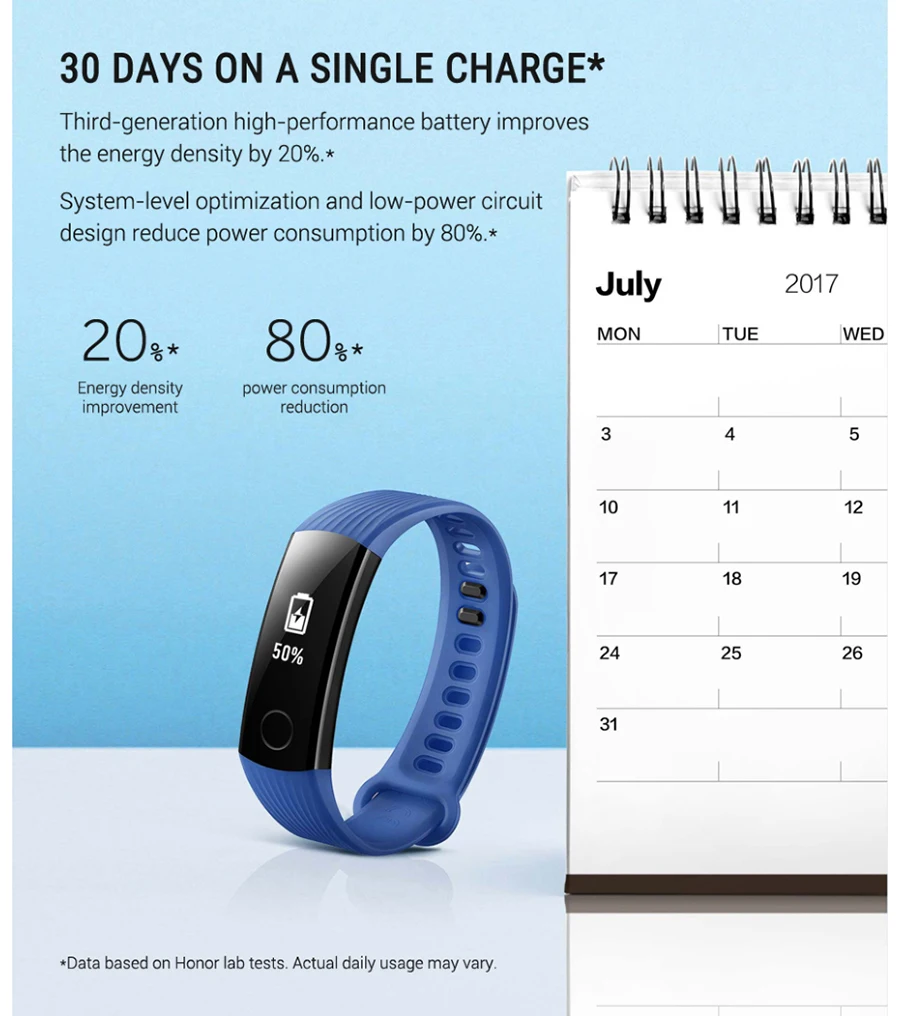 Смарт-браслет huawei Honor Band 3, мониторинг пульса в реальном времени, 50 метров, водонепроницаемый фитнес-трекер для Android iOS