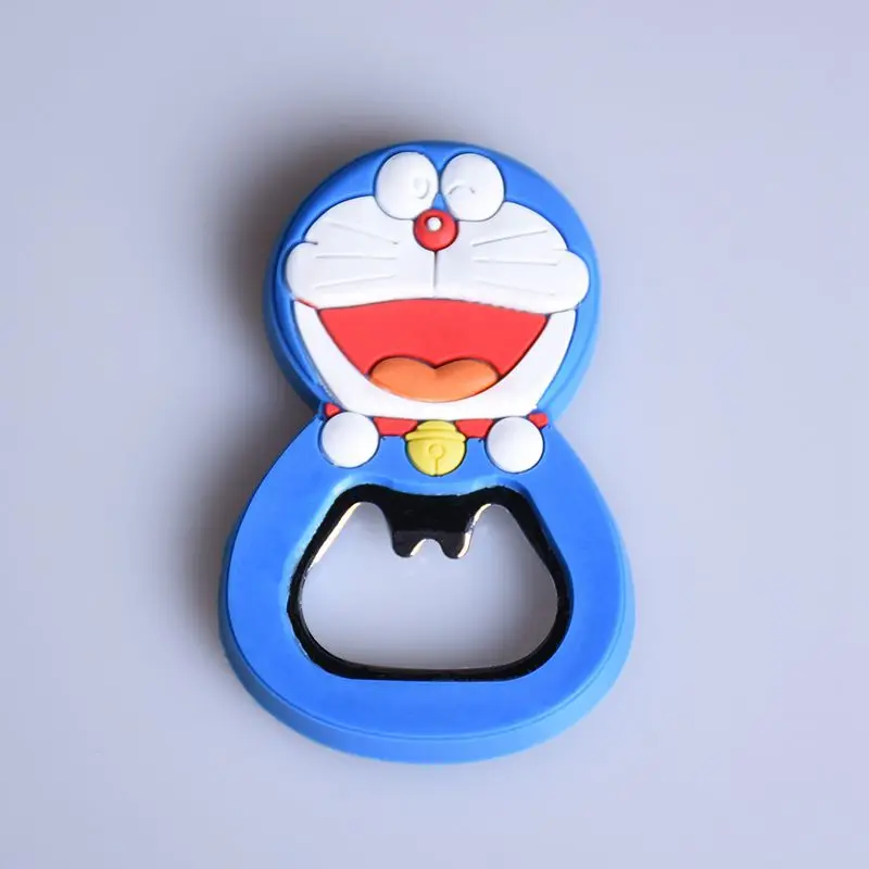 B Kawaii креативные дети мультфильм многофункциональная силиконовая Милая бутылка из нержавеющей стали магниты открывалка для пива стикер для холодильника кухонный инструмент - Цвет: B