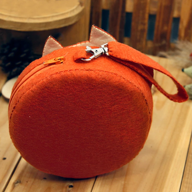 Фетровая Ткань DIY Сумочка в виде лисы мультфильм сумки для детей день рождения/фестиваль подарок шитье искусство Бесплатный Режущий Материал DIY посылка набор