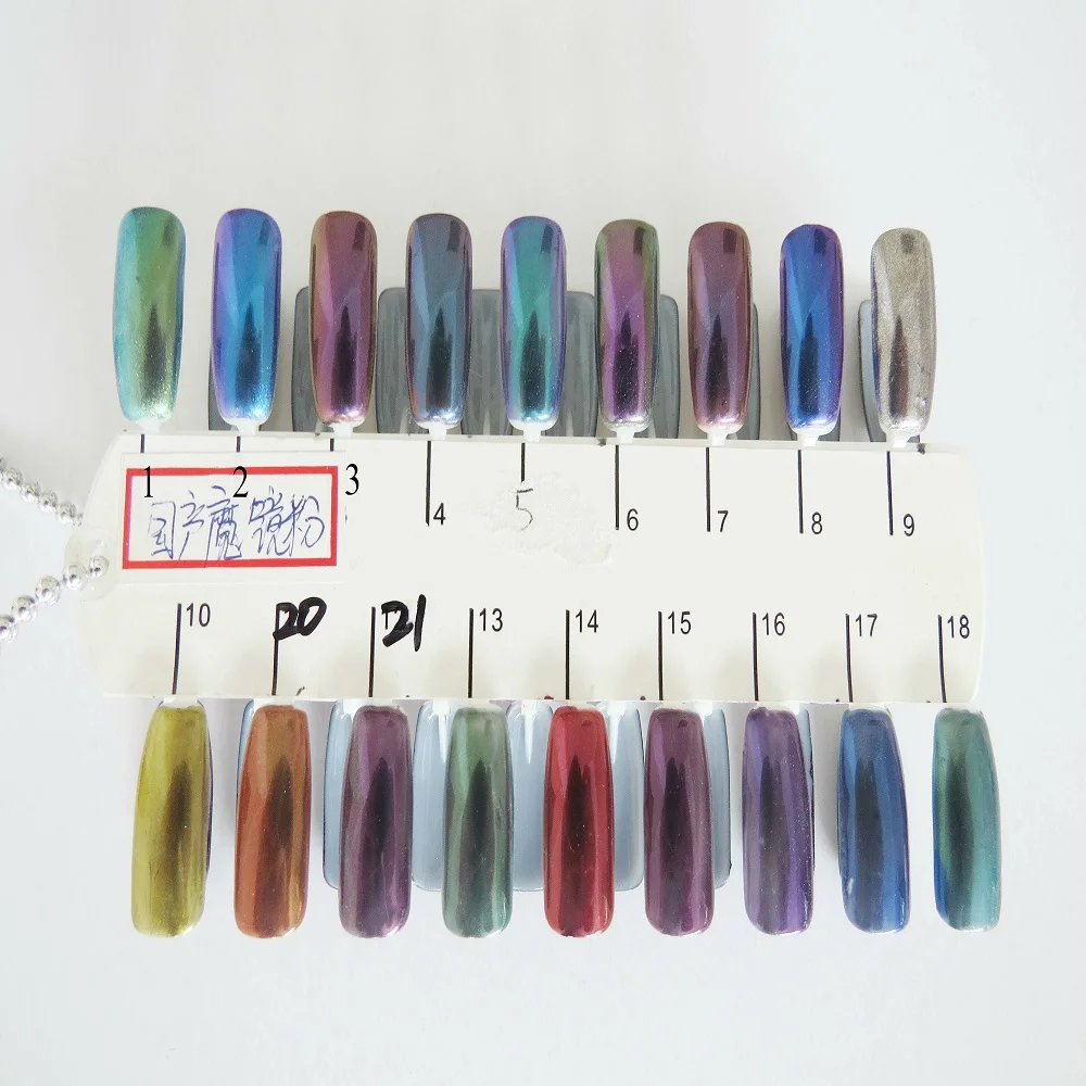 Зеркало хамелеон лак для ногтей блестит зеркальный порошок блестящая пудра