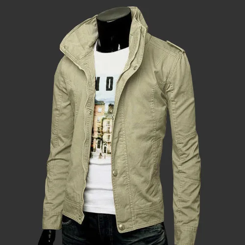 

New Business Casual Men's Stand Collar Jacket dropshipping top Coat Spring Autumn Male Classic Style middle-aged Father Loaded