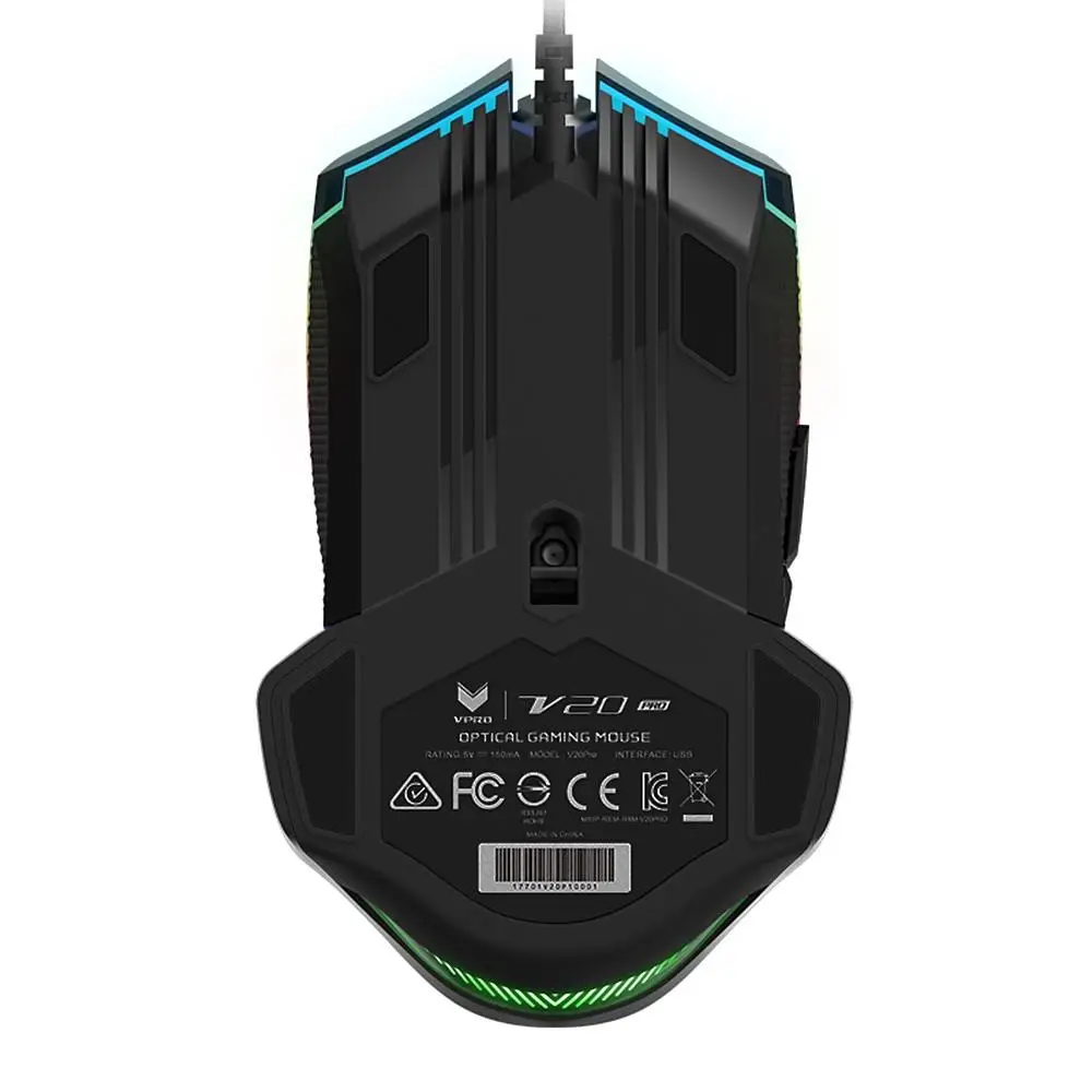 2018 New Rapoo V20PRO 8000 DPI 9 Programmable Buttons Sensor PMW3325 Optical Gaming Mouse for Professional Gamer PUBG RGB | Компьютеры и