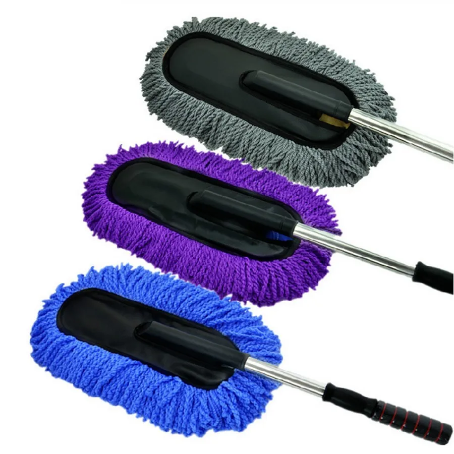 

Lacuthe Car Wash Cleaning Brush Duster Dust Wax Mop Microfiber Telescoping Dusting Tool car-styling