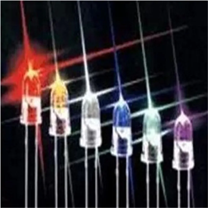 

100pcs 3mm LED Water Clear RGB Fast flash/ Slow Flash Round Light Emitting Diode LED Blinking Multicolor Flicker 20mA 3V Diode