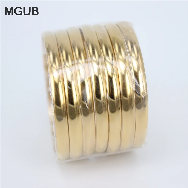 Комбинированные браслеты из нержавеющей стали 6 мм шириной 55 60 65 68 7 шт. для