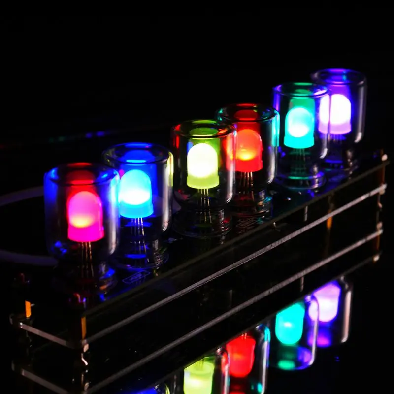 Креативный RGB цвет часовой набор 51 SCM DIY Электронный комплект красочные световые