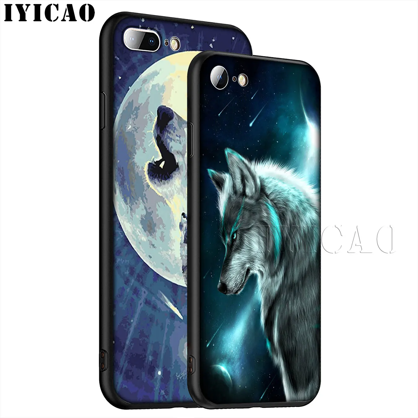 IYICAO Moon roaring wolf Мягкий силиконовый чехол для телефона iPhone XR X XS 11 Pro Max 6 6S 7 8 Plus 5 5S SE 10