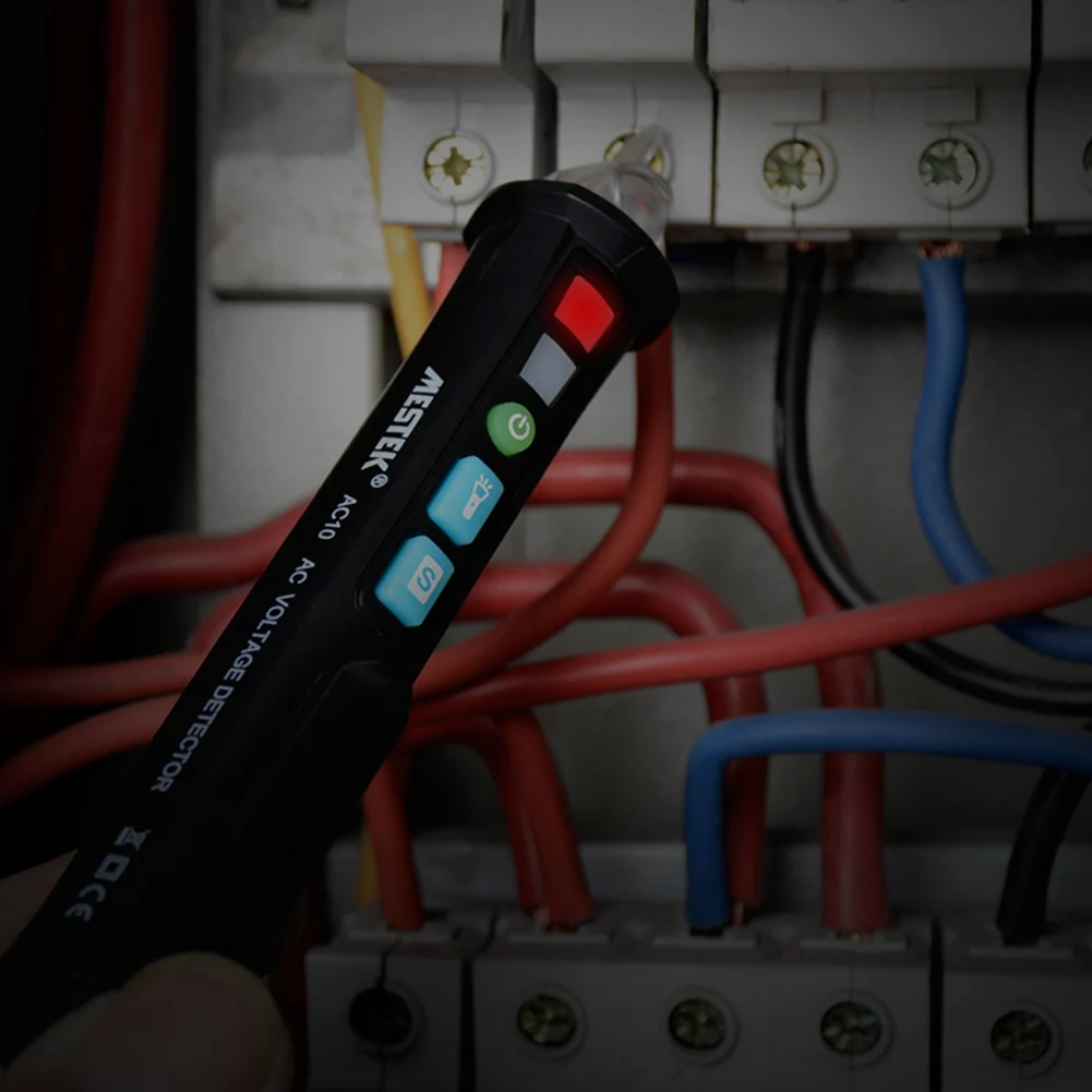 MESTEK AC10 Бесконтактный переменного Напряжение детектор метр тестер 12V-1000v ручка