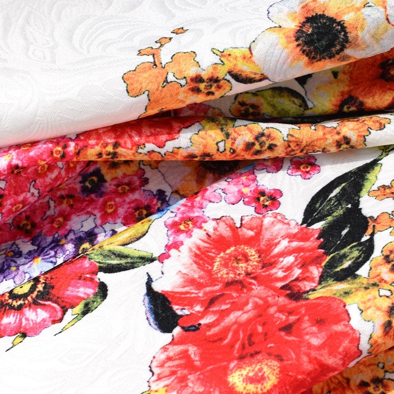 Высококачественная жаккардовая парчовая плюшевая ткань шириной 145 см для платья