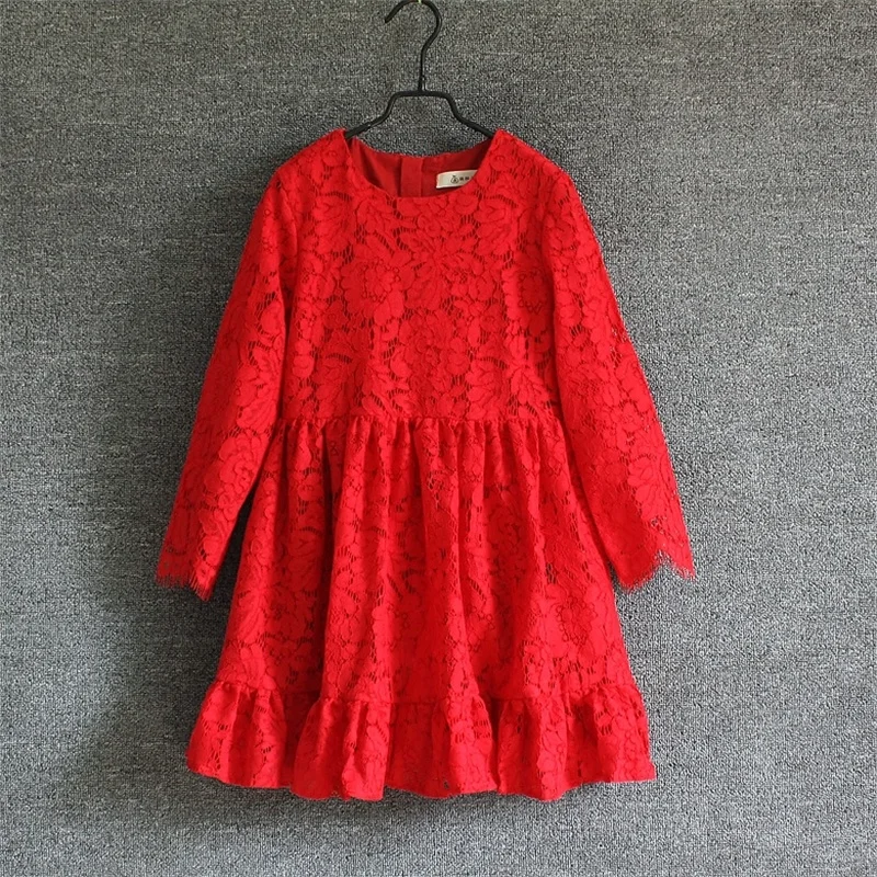 

Brand European American style pleat long dress mother daughter dresses family matching clothes pregnant women girls lace skirts