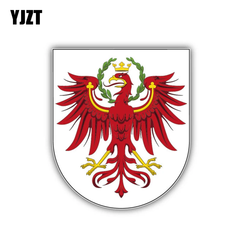 YJZT 11,6 см * 13,5 см Индивидуальная наклейка на автомобиль с изображением герба тирола и австрийского мотоцикла 6-1297
