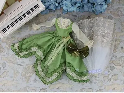 Wavy skirt 1/6 1/4 1/3 scale BJD dress sets clothes accessories for BJD/SD YOSD figure doll,Not included doll,shoes,wig and other A0300 - Цвет: Wavy skirt