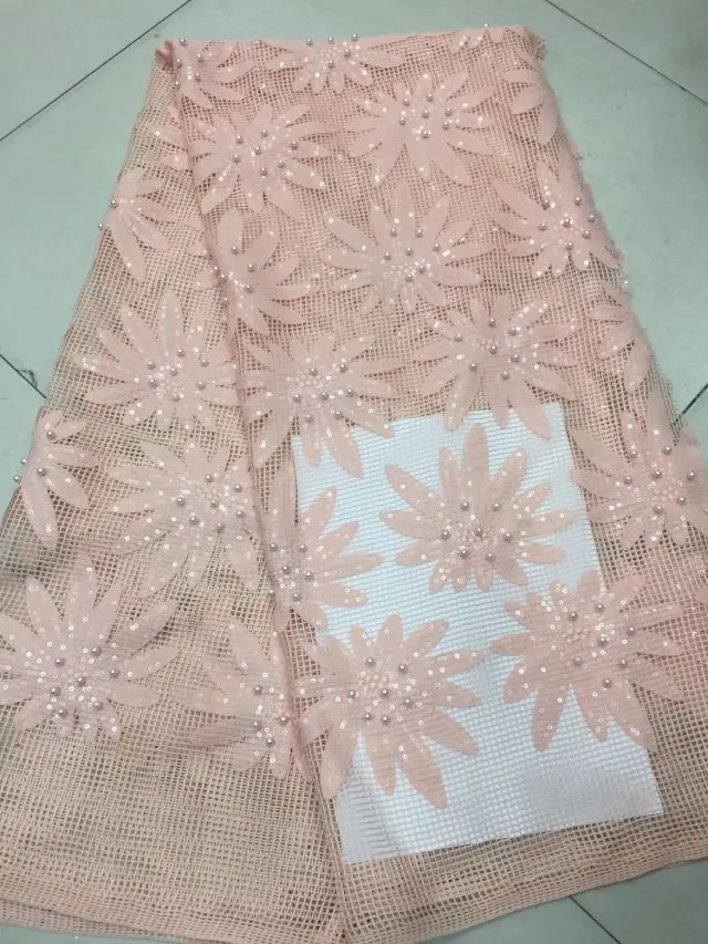 

Popular design bridal tull lace fabric with Sequins african lace fabric for 5 yards party/wedding pretty design tulle lace
