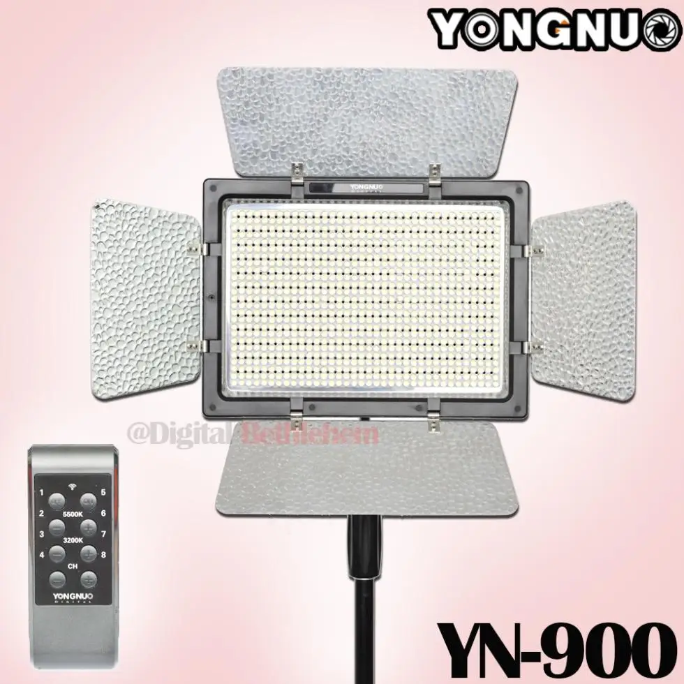YONGNUO YN900 Высоким ИНДЕКСОМ ЦВЕТОПЕРЕДАЧИ CRI 95 + Беспроводной 3200 К-5500 К Светодиодных