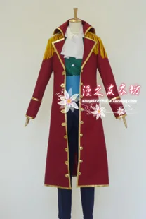 Цельнокроеный костюм для косплея Гол Д Роджер пиратский топ + брюки плащ шляпа 11 |