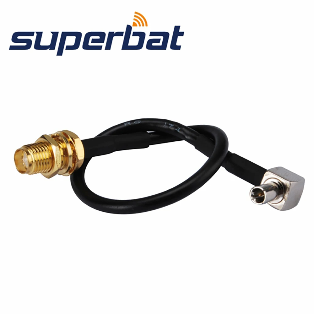 

Superbat SMA Female to TS9 Male Right Angle Pigtail Cable RG174 15cm RF Coaxial Cable for Antenna Huawei ZTE