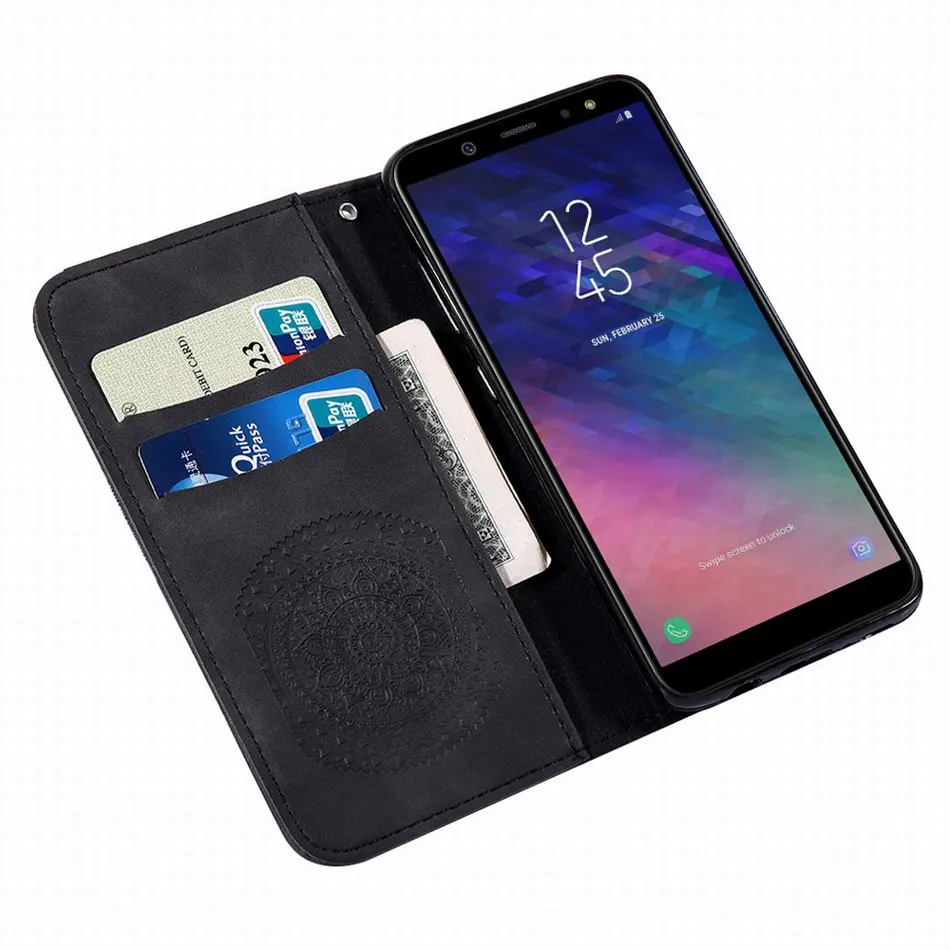 Цветком дурмана и книга Капа чехол для samsung Galaxy A50 A60 A70 A6 A7 A8 плюс J6 Prime J4 Plus J3 J730 J530 J330 A320 A520 E22F