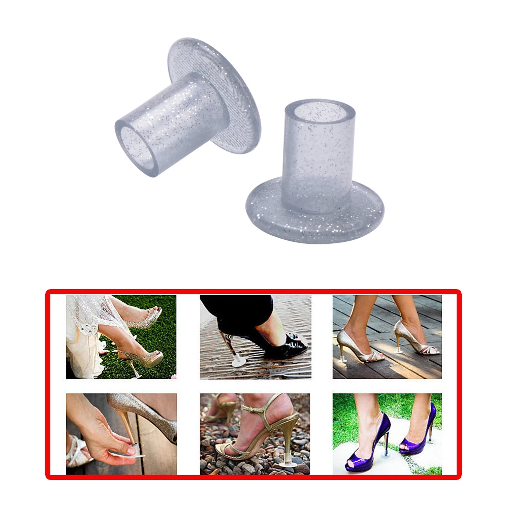 50 Pairs/Lot Heel Stoppersilvery High Heeler Antislip Silicone Heel Protectors Stiletto Dancing Covers For Bridal Wedding Party